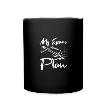 My escape plan drawing - Full Colour Mug - black - Front