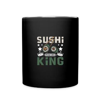 Sushi making king - Tasse einfarbig - Schwarz - Vorne