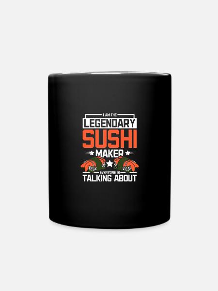 The legendary sushi maker everyone is talking - Full Colour Mug - black