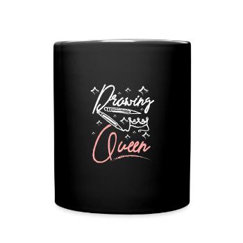 Artist Girl Drawing Queen - Tasse einfarbig - Schwarz - Vorne