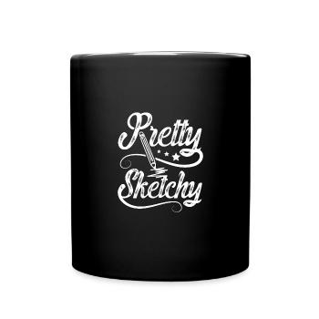 Drawing Pretty Sketchy - Full Colour Mug - black - Front