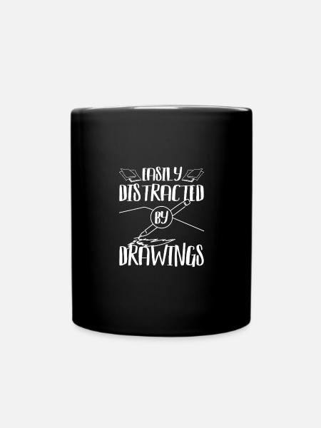 Facilement distrait par le dessin - Mug uni - noir