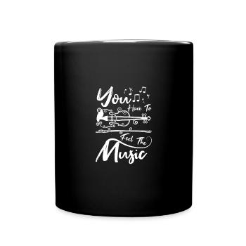 You have to feel the music violinist - Full Colour Mug - black - Front