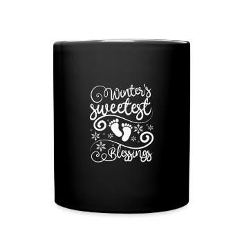 Becoming Mom & Dad, winters sweetest blessings - Tasse einfarbig - Schwarz - Vorne