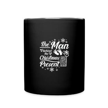 Becoming Dad, the man behind the christmas present - Full Colour Mug - black - Front
