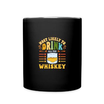 Le plus susceptible de boire tout le whisky - Mug uni - noir - Devant