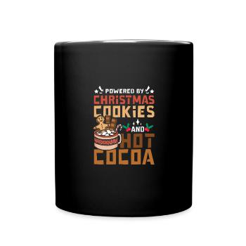 Propulsé par des biscuits de Noël et du chocolat chaud - Mug uni - noir - Devant