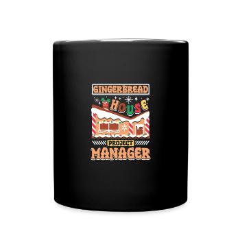 Chef de projet maison en pain d’épices - Mug uni - noir - Devant