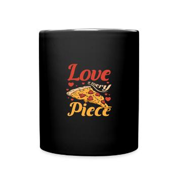 Love in every piece - Tasse einfarbig - Schwarz - Vorne