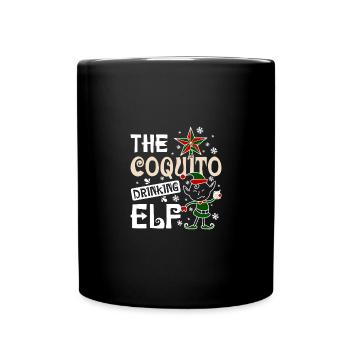 The coquito drinking elf - Full Colour Mug - black - Front
