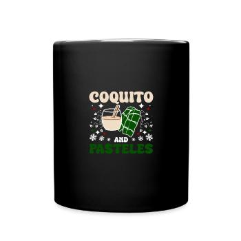 Puerto Rico Christmas, coquito and pasteles - Tasse einfarbig - Schwarz - Vorne