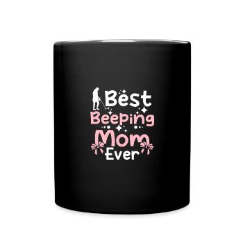 Fête des mères meilleure pêche à la terre bip maman jamais - Mug uni - noir - Devant