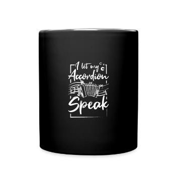 Accordionist I let my accordion speak - Full Colour Mug - black - Front