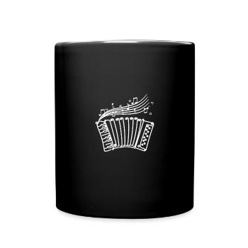 Drawn painted sketch accordion - Tasse einfarbig - Schwarz - Vorne