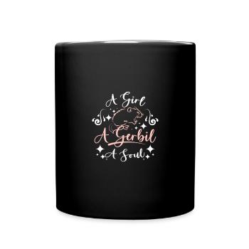 A girl a gerbil a soul - Full Colour Mug - black - Front