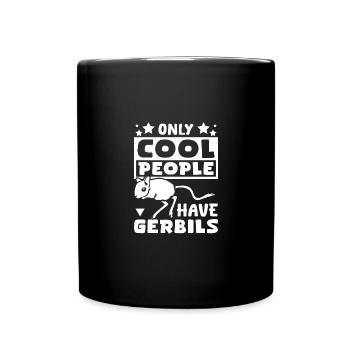 Only cool people have gerbils - Full Colour Mug - black - Front