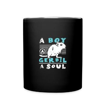 A boy a gerbil a soul - Full Colour Mug - black - Front