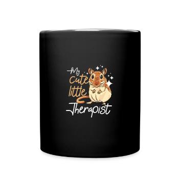 My cute little therapist gerbil - Full Colour Mug - black - Front