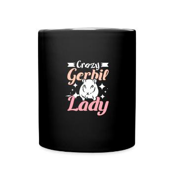 Crazy gerbil lady - Full Colour Mug - black - Front