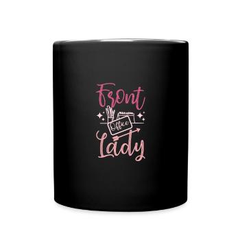 School secretary Front office lady - Full Colour Mug - black - Front