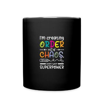 School secretary order out of chaos superpower - Full Colour Mug - black - Front