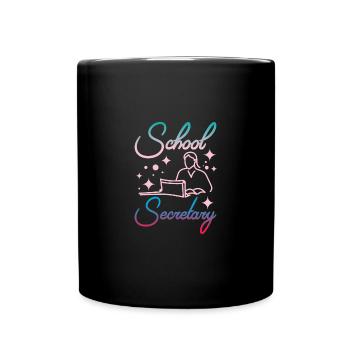 Girl School secretary - Full Colour Mug - black - Front