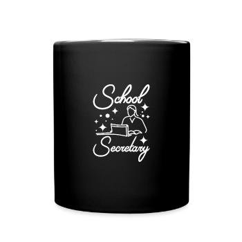Drawn School Secretary Front Office Girl - Full Colour Mug - black - Front
