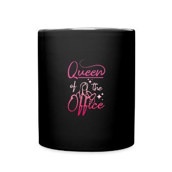 School secretary Queen of the office - Full Colour Mug - black - Front