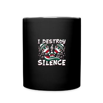 Maracas player I destroy silence - Full Colour Mug - black - Front