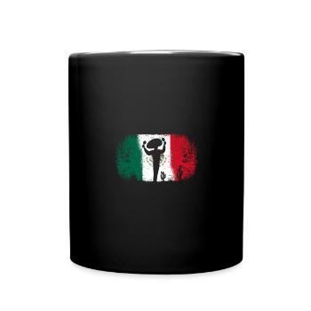 Mexican Flag Maracas Player - Full Colour Mug - black - Front