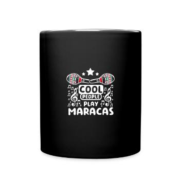 Cool people play maracas - Full Colour Mug - black - Front