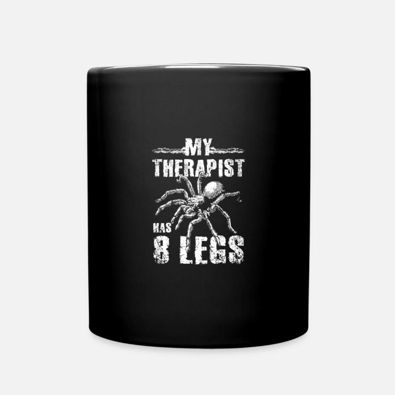 My therapist has 8 legs Tarantula - Tasse einfarbig - Schwarz