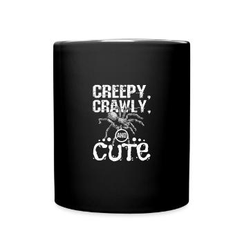 Creepy crawly and cute Tarantula - Full Colour Mug - black - Front