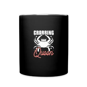 Girl Crab fishing Crabbing Queen - Full Colour Mug - black - Front