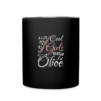 Des filles cool jouent du hautbois - Mug uni - noir - Devant