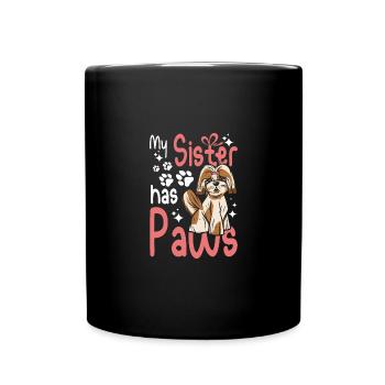 Ma sœur Shih Tzu a des pattes - Mug uni - noir - Devant