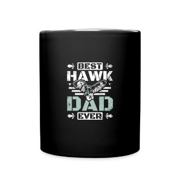 Fathers day Falconer best hawk dad ever - Tasse einfarbig - Schwarz - Vorne
