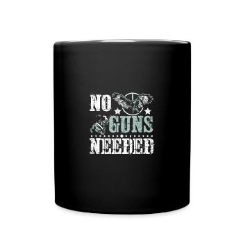 Hunting no guns needed Falconer - Full Colour Mug - black - Front