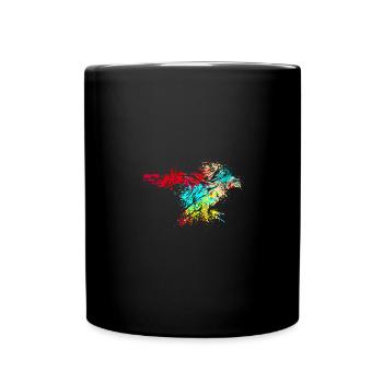 Fauconnier Splash Art Faucon Hawk - Mug uni - noir - Devant