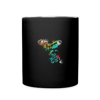 Splash art faucon faucon fauconnier - Mug uni - noir - Devant