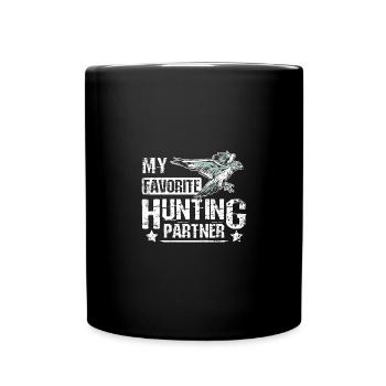 My favorite hunting partner Falconer - Full Colour Mug - black - Front