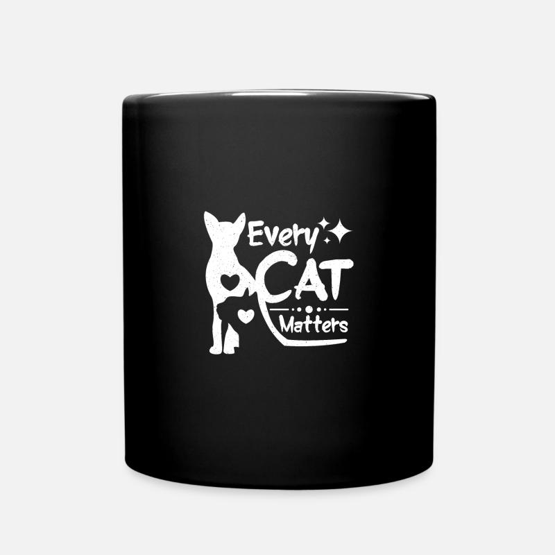 Cat rescue Every cat matters - Tasse einfarbig - Schwarz