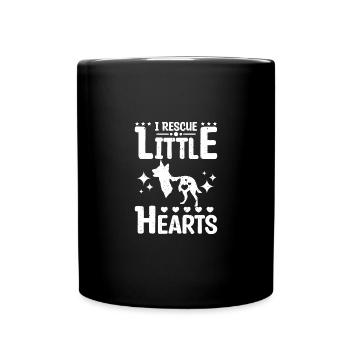 Pet rescue I rescue little hearts - Tasse einfarbig - Schwarz - Vorne