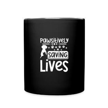 Sauvetage d'animaux Pawsitivement, sauver des vies - Mug uni - noir - Devant