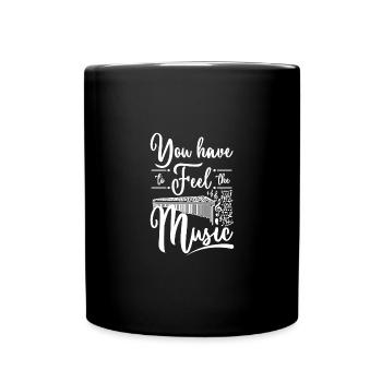 You have to feel the music marimba - Tasse einfarbig - Schwarz - Vorne