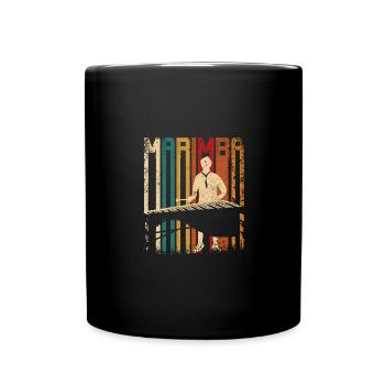 Retro vintage marimba player marimbist - Tasse einfarbig - Schwarz - Vorne