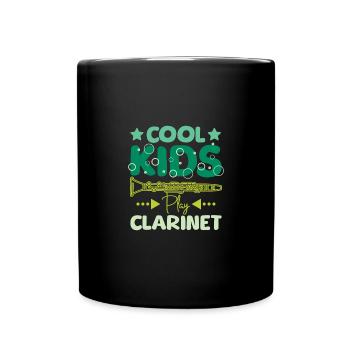 Pour les enfants Des enfants cool jouent de la clarinette - Mug uni - noir - Devant
