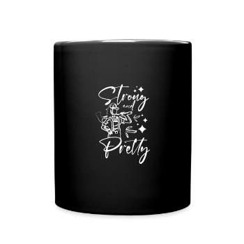 Strong and pretty firewoman - Full Colour Mug - black - Front