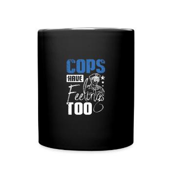 Les flics ont aussi des sentiments - Mug uni - noir - Devant