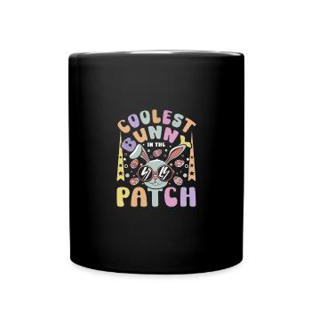 Kids Coolest bunny in the patch easter - Tasse einfarbig - Schwarz - Vorne